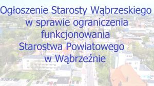 OGŁOSZENIE STAROSTY WĄBRZESKIEGO