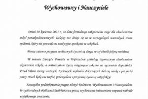 1. Życzenia Starosty Wąbrzeskiego