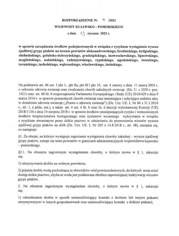 Rozporządzenie Wojewody Kujawsko-Pomorskiego 1