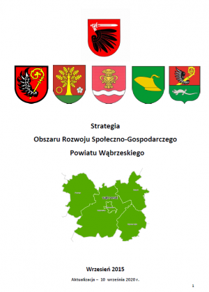 Pierwsza strona dokumentu: Strategia Obszaru Rozwoju Społeczno-Gospodarczego Powiatu Wąbrzeskiego