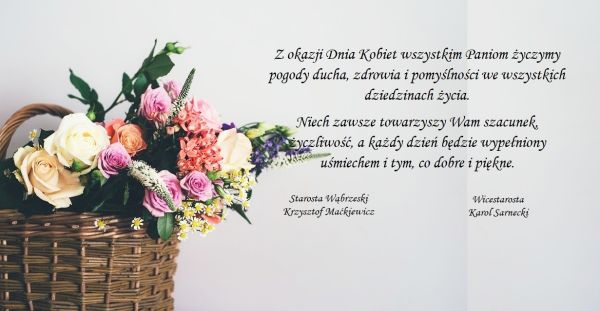 Z okazji Dnia Kobiet wszystkim Paniom życzymy pogody ducha, zdrowia i pomyślności we wszystkich dziedzinach życia. Niech...