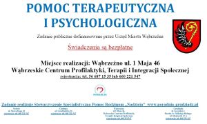 POMOC TERAPEUTYCZNA I PSYCHOLOGICZNA