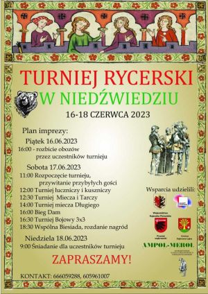 Plakat informujący o turnieju rycerskim treść plakatu w informacji