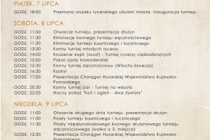 Plakat przedstawiający program wydarzenia