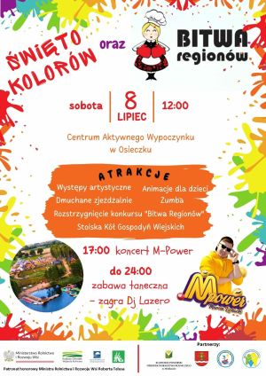 Plakat z informacjami na temat święta kolorów w książkach