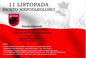 Zaproszenie do udziału w uroczystych obchodach Święta Niepodległości