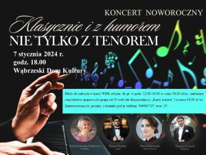 plakat z zaproszeniem na koncert noworoczny