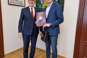 Starosta Wąbrzeski Krzysztof Maćkiewicz z Posłem Marcinem Skonieczką