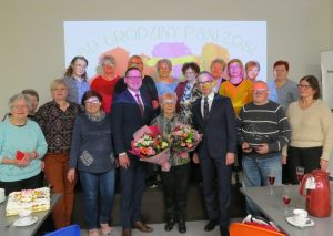 Jubileusz 80. urodzin Prezes Polskiego Związku Niewidomych w Wąbrzeźnie Pani Zofii Brzezińskiej