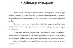 Życzenia dla maturzystów