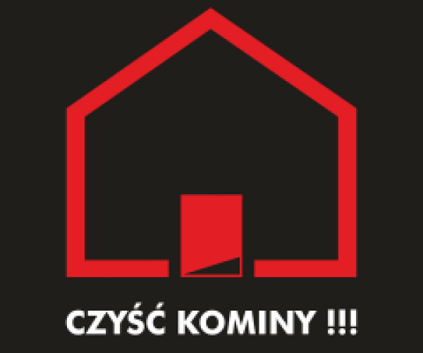 Plakat - na środku jest szkic domu i napis "CZYŚĆ KOMINY !!!", na górze logo MCK i tytuł kampanii, a na dole loga patronów...