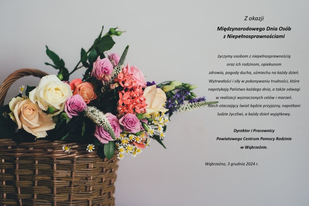 Życzenia - 3 grudnia – Międzynarodowy Dzień Osób z Niepełnosprawnościami