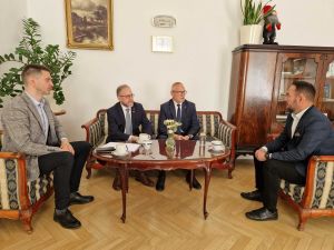 Spotkanie Starosty Wąbrzeskiego i Przewodniczącego Rady Powiatu w Wąbrzeźnie z Wiceministrem Spraw Wewnętrznych i...