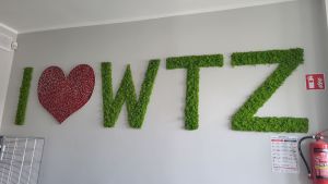 Napis na ścianie "I❤️WTZ"