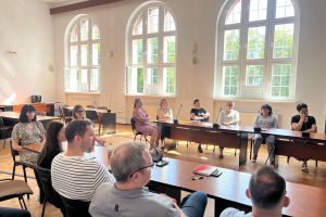 Próbna ewakuacja w Starostwie Powiatowym w Wąbrzeźnie