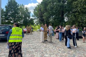 Próbna ewakuacja w Starostwie Powiatowym w Wąbrzeźnie