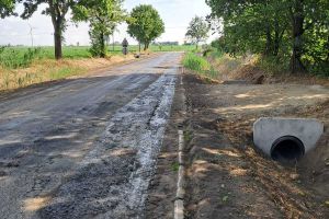 Droga powiatowa nr 1701C Działowo – Stanisławki w trakcie przebudowy