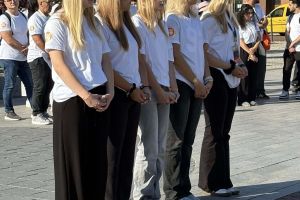 Złożenie kwiatów pod Pomnikiem Żołnierza Polskiego na Placu Jana Pawła II w Wąbrzeźnie