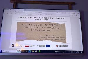 Spotkanie podsumowujące projekt "Zdrowy i aktywny urzędnik w Powiecie Wąbrzeskim”