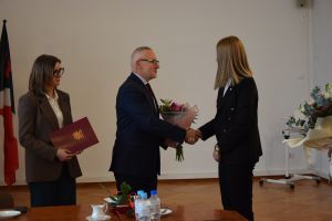 Uroczyste wręczenie powołania Państwowemu Powiatowemu Inspektorowi Sanitarnemu w Wąbrzeźnie Pani Małgorzacie Szreter
