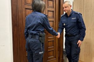 Odprawa roczna w Komendzie Powiatowej Policji w Wąbrzeźnie