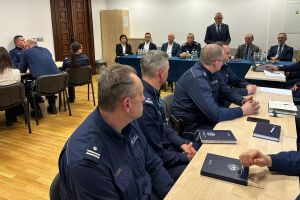 Odprawa roczna w Komendzie Powiatowej Policji w Wąbrzeźnie