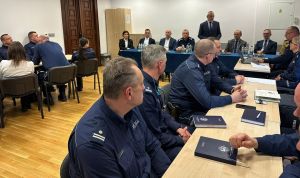 Odprawa roczna w Komendzie Powiatowej Policji w Wąbrzeźnie