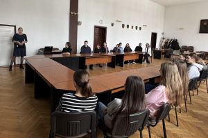 Uczniowie ZSO w Wąbrzeźnie na "Lekcji w starostwie"