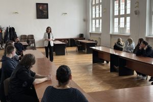 Uczniowie ZSO w Wąbrzeźnie na "Lekcji w starostwie"