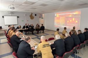 Narada roczna w Komendzie Powiatowej Państwowej Straży Pożarnej w Wąbrzeźnie
