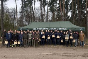 Społeczna akcja sadzenia lasu w Ryńsku, na terenie Leśnictwa Wronie