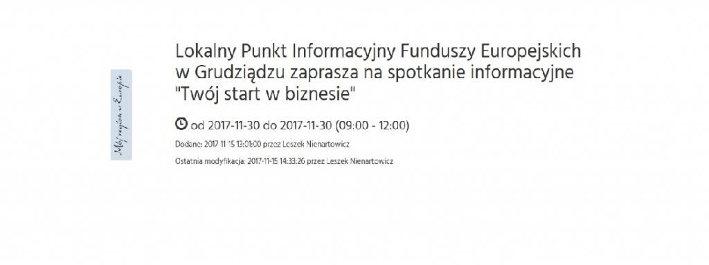 Zaproszenie na spotkanie informacyjne