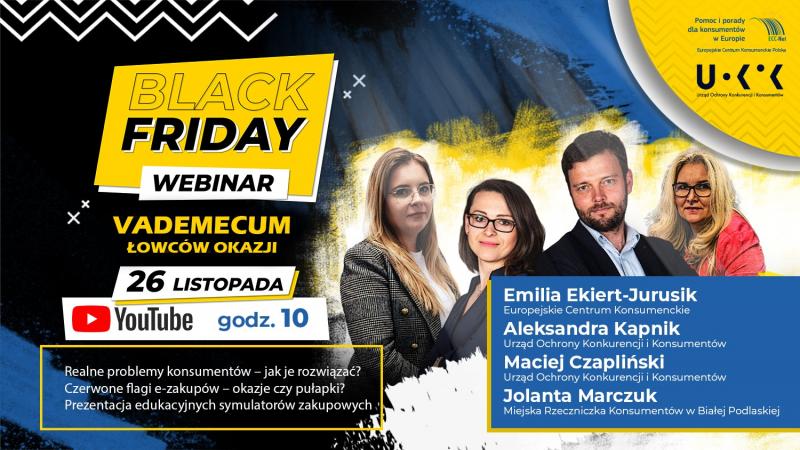Przy okazji święta wyprzedaży eksperci UOKiK wspólnie z ECK będą udzielać praktycznych porad podczas specjalnego webinaru