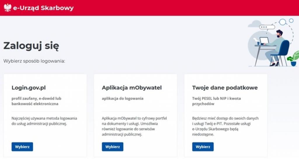 Logowanie do e-Urzędu Skarbowego w nowej odsłonie