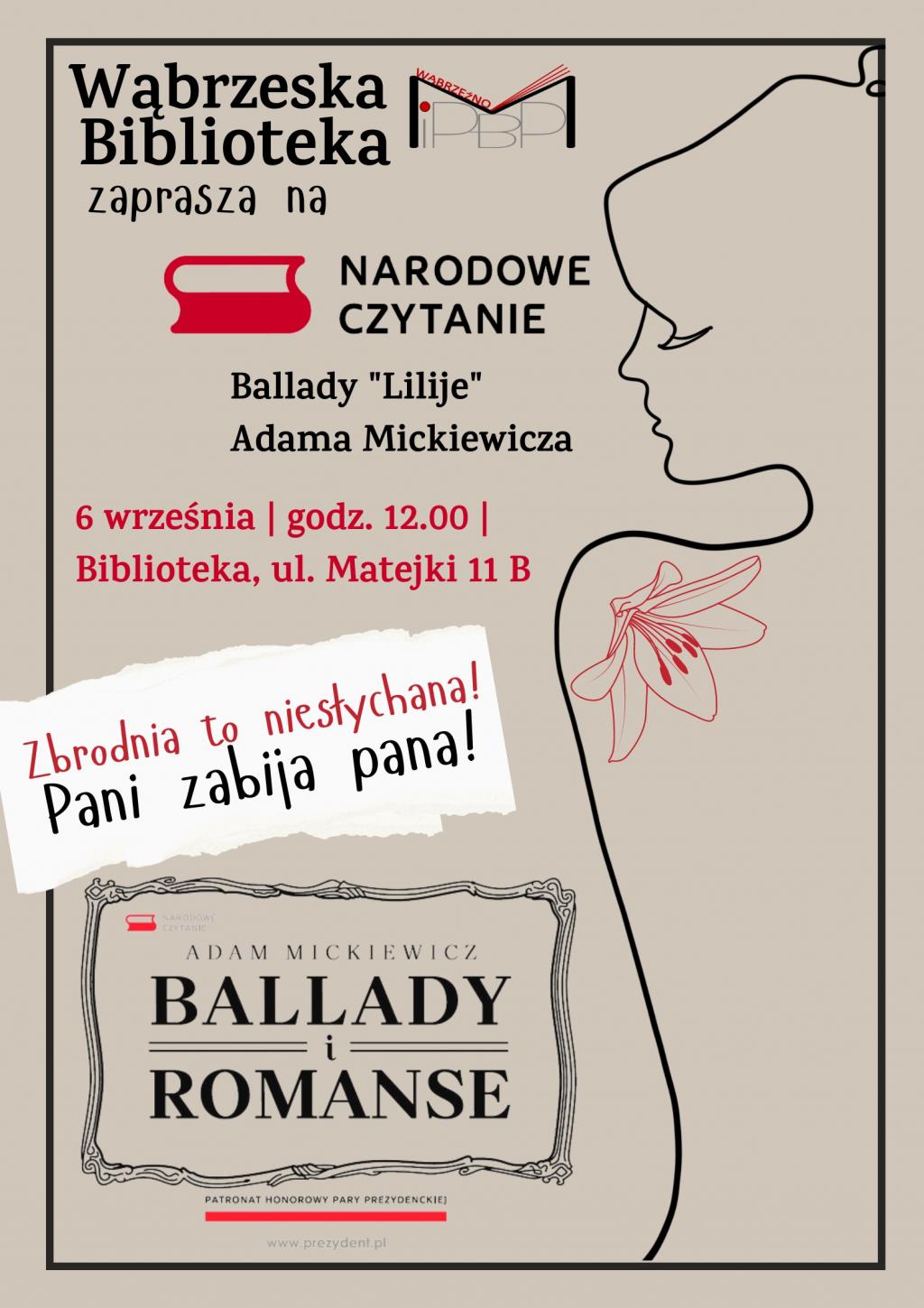 Ballady i romanse - Narodowe Czytanie - tegoroczna edycja już 6 września!