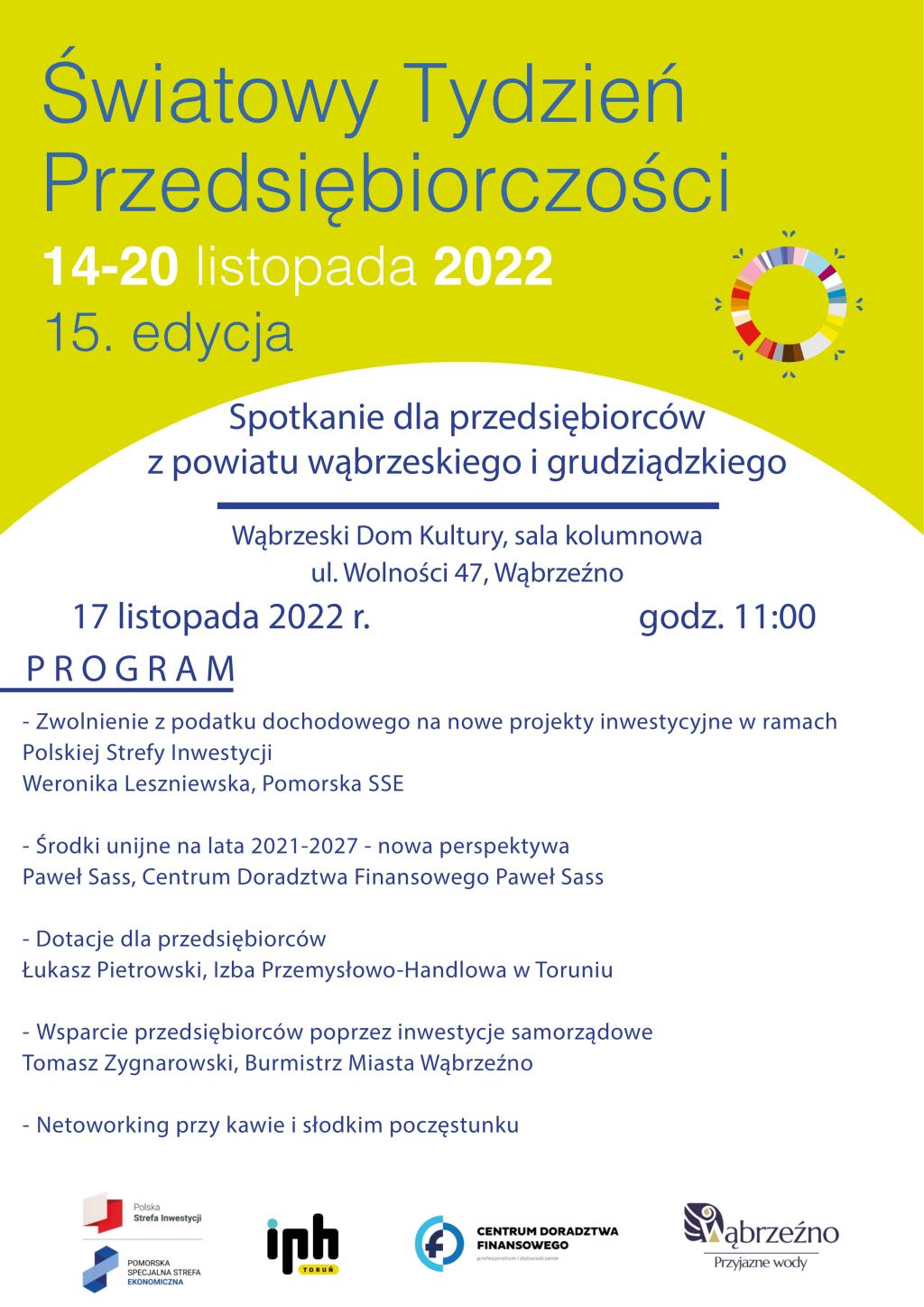 Urząd Miasta Wąbrzeźno oraz Pomorska Specjalna Strefa Ekonomiczna serdecznie zapraszają na spotkanie dla przedsiębiorców