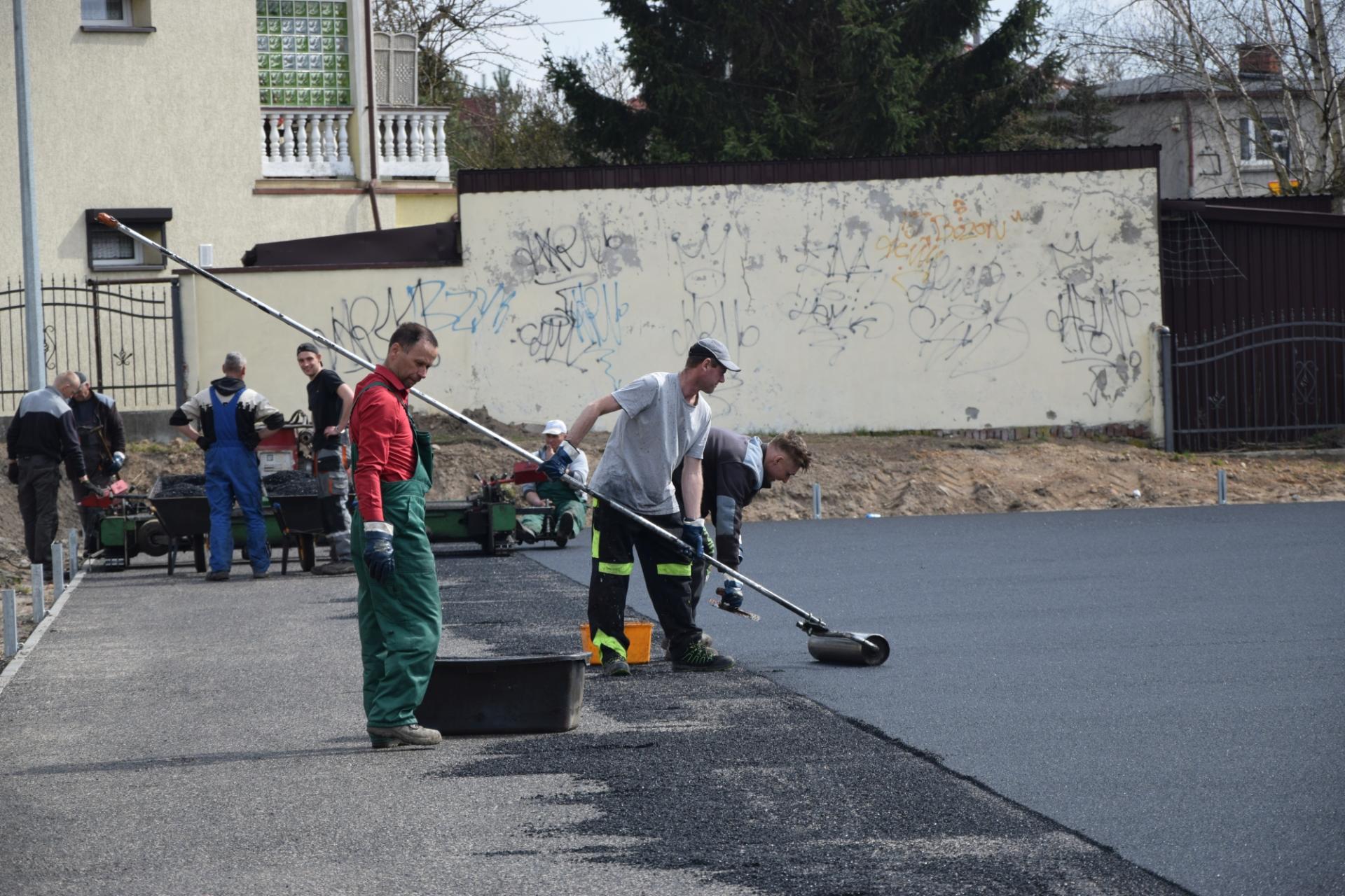 Plac budowy przy Zespole Szkół Ogólnokształcących w Wąbrzeźnie