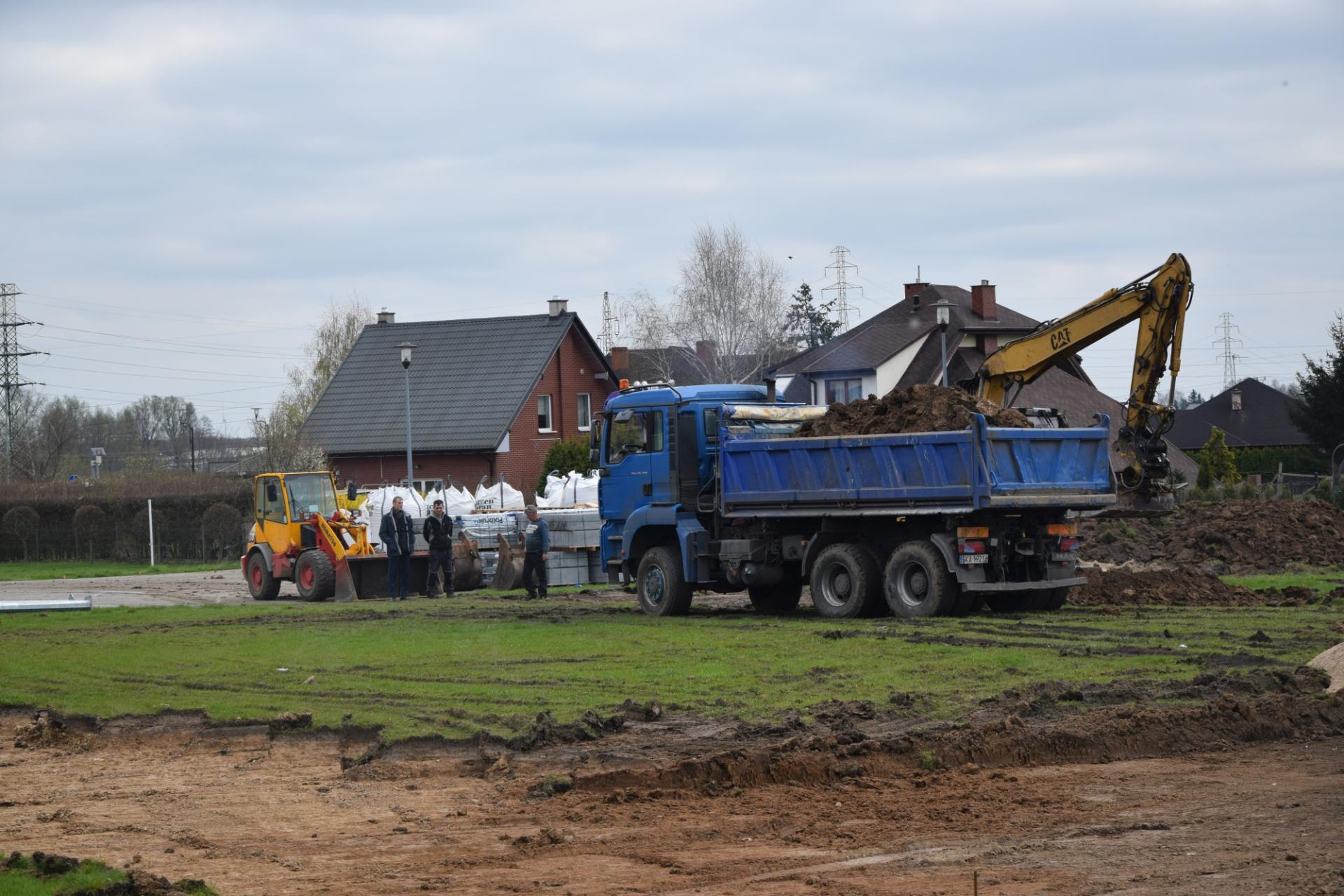 Plac budowy przy Zespole Szkół w Wąbrzeźnie