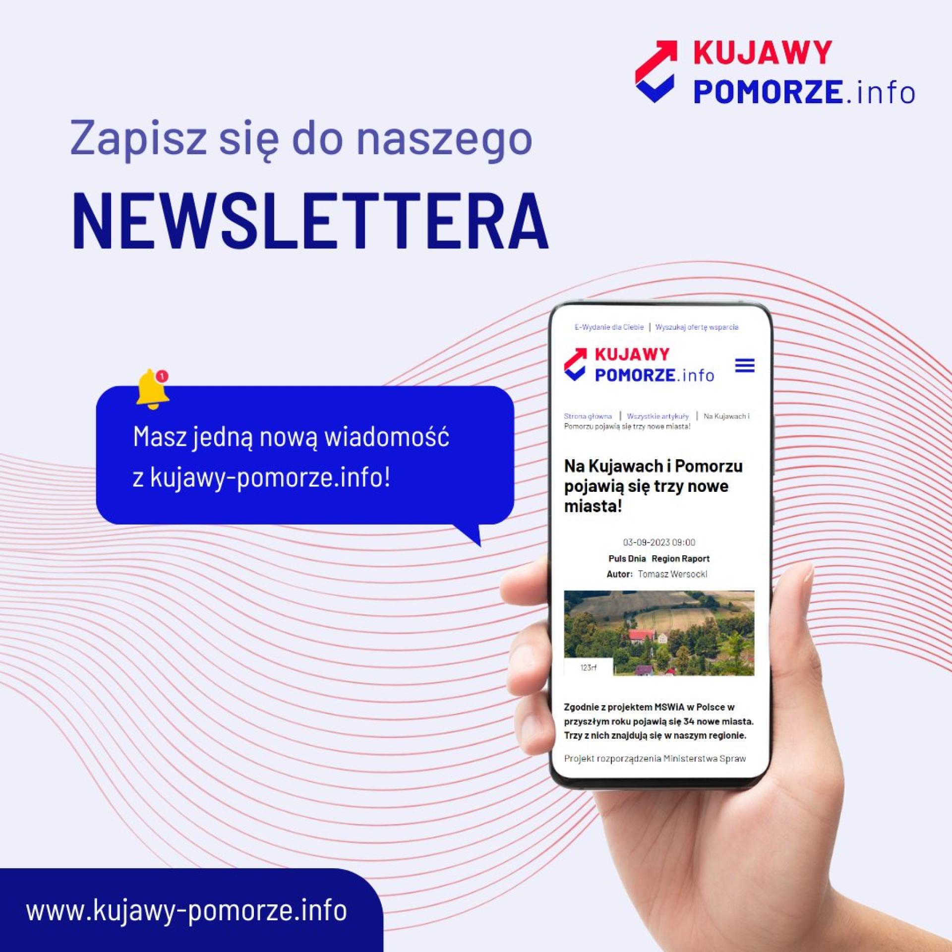 Zachęcamy do skorzystania z nowego regionalnego portalu informacyjnego kujawy-pomorze.info