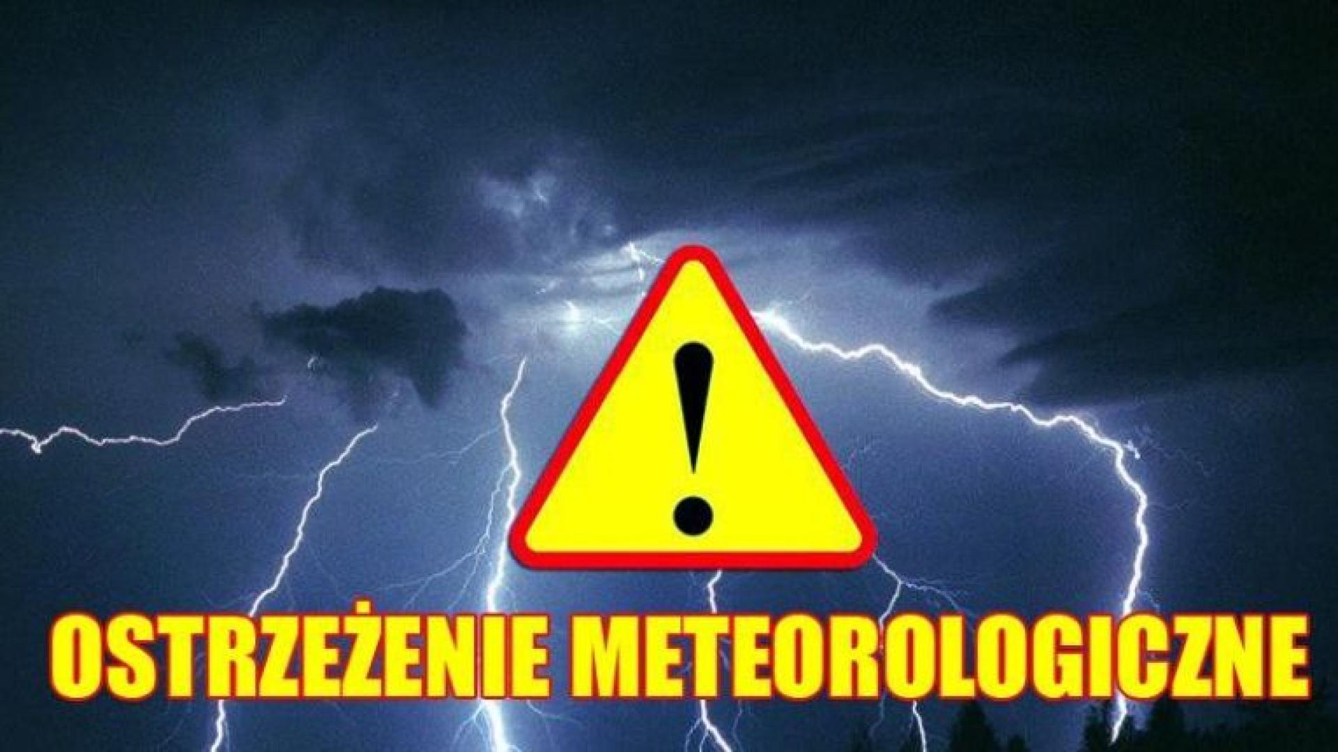 Ostrzeżenie meteorologiczne - Burze 1 stopnia