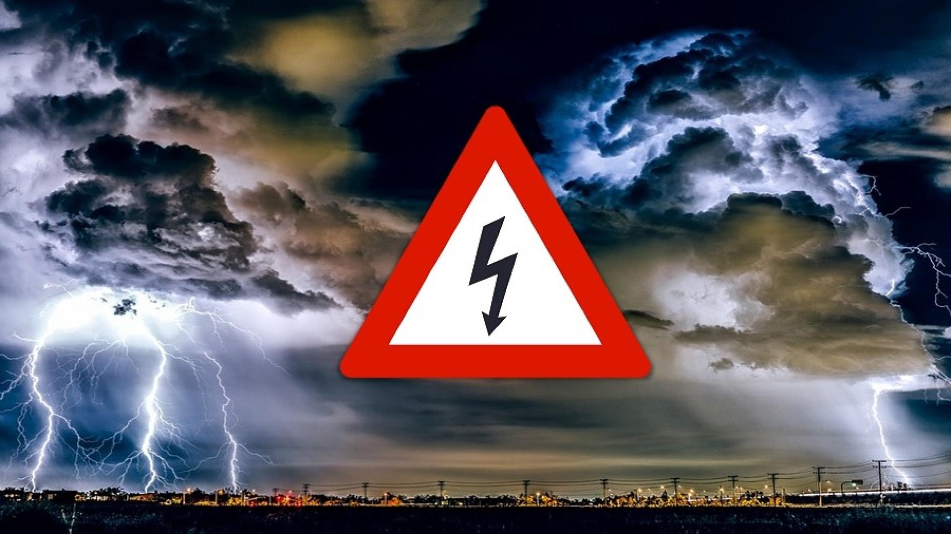 Ostrzeżenie meteorologiczne - Burze 1 stopnia