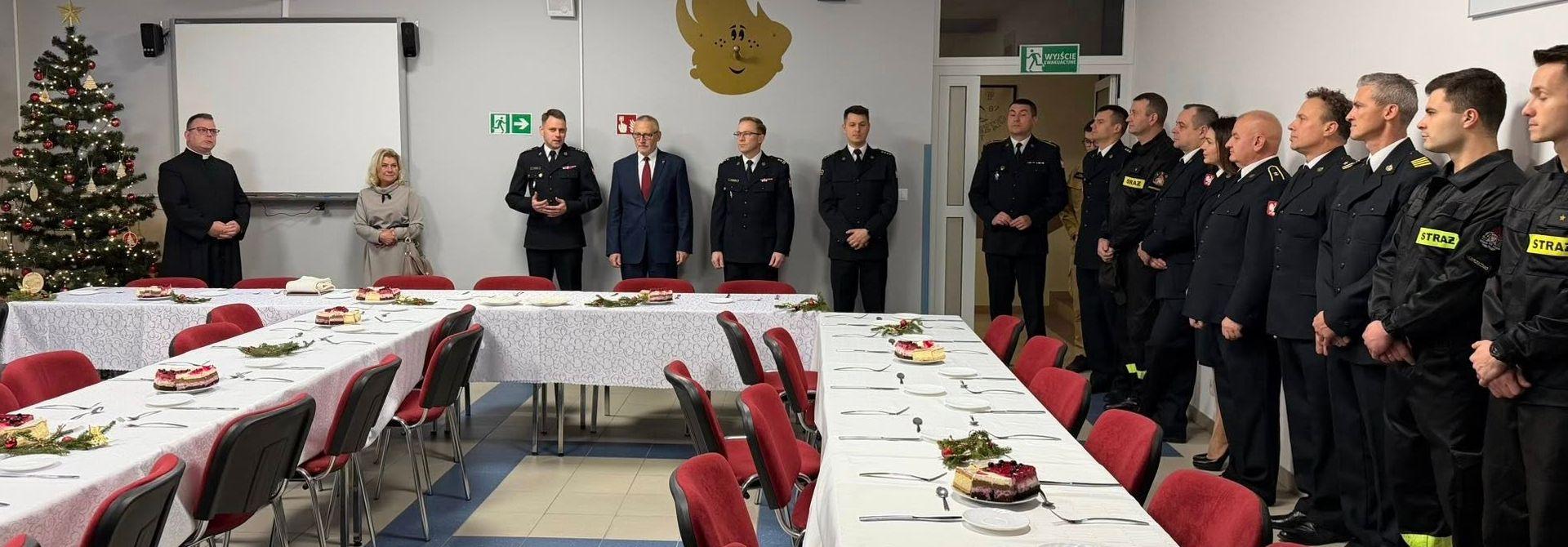 Spotkanie wigilijne w Komendzie Powiatowej PSP w Wąbrzeźnie