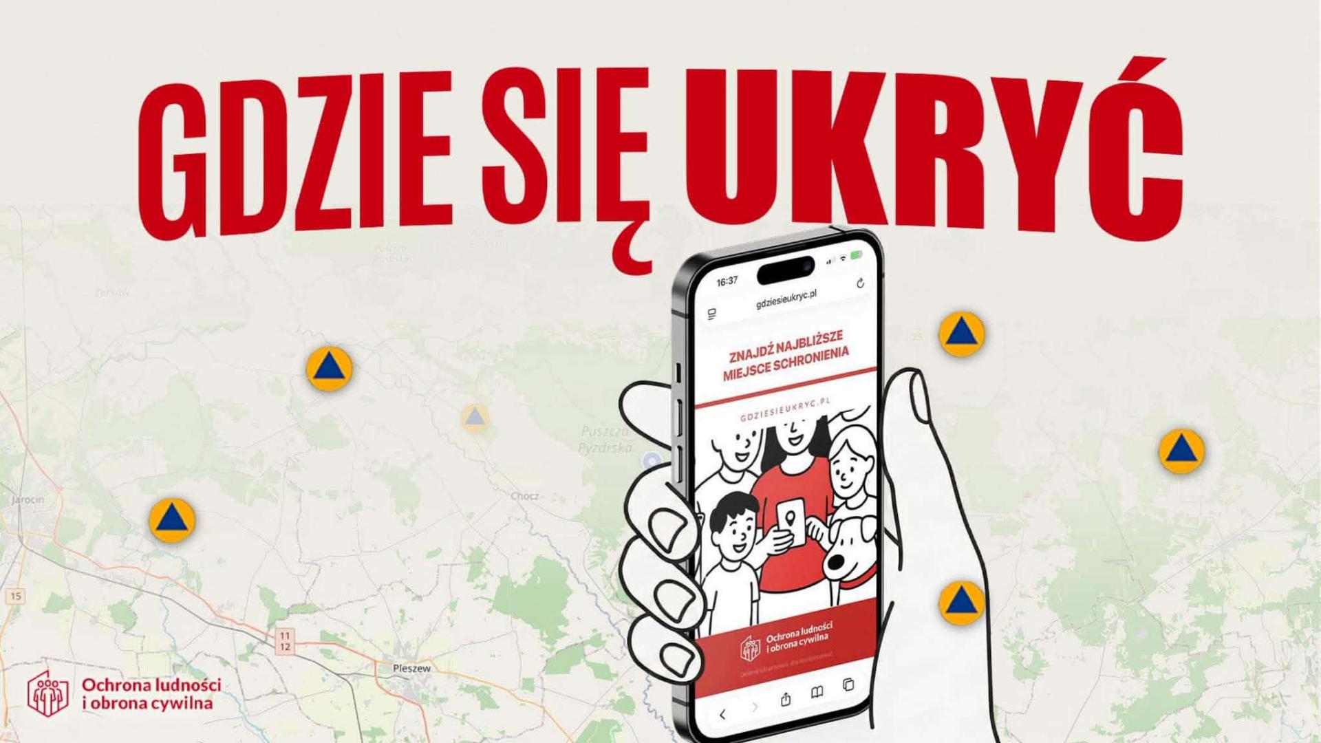 "Gdzie się ukryć" - nowa aplikacja z punktami schronienia