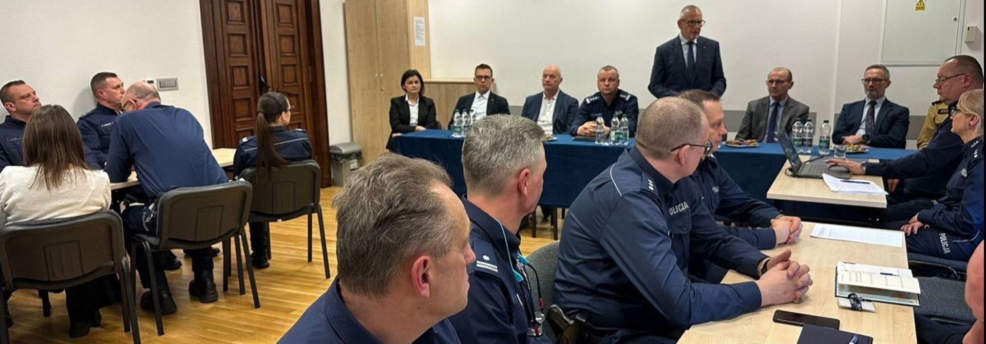 Odprawa roczna w Komendzie Powiatowej Policji w Wąbrzeźnie