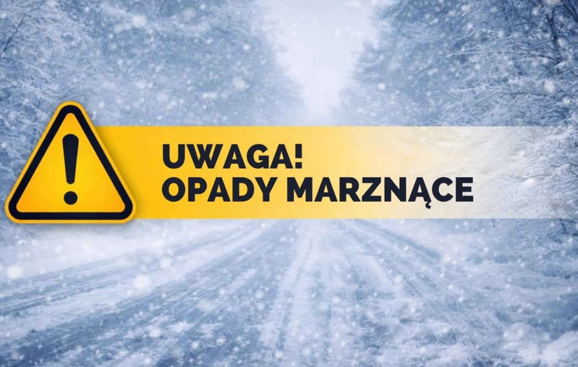 Ostrzeżenie meteorologiczne - opady marznące